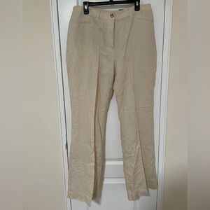 New with tags Chico Tan Khaki Linen Pants Chicos size 3, US XL